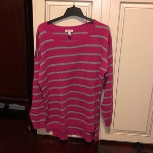 Pink and gray Plus size sweater